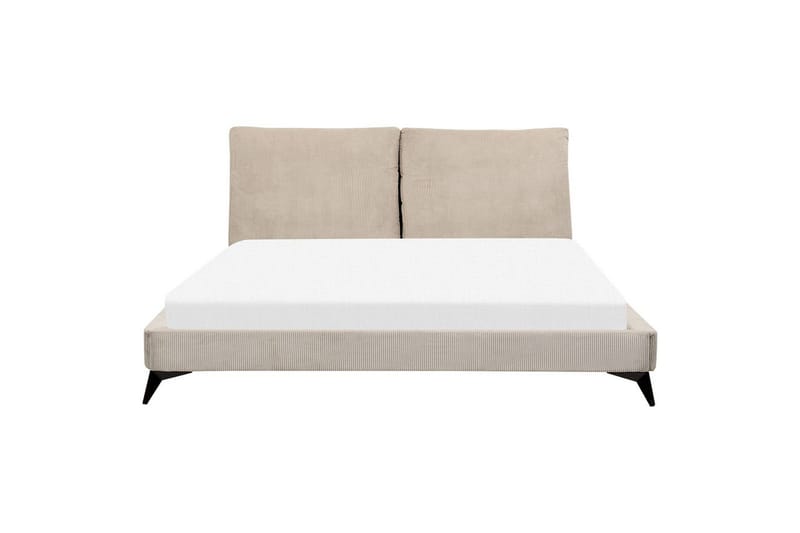 Seng med lamelramme Melle - Taupe/Manchesterstof, 180x200 cm - Møbler - Senge - Sengeramme & sengestel