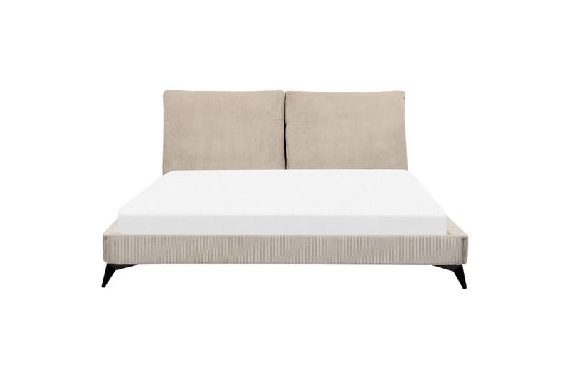 Seng med lamelramme Melle - Taupe/Manchesterstof, 180x200 cm - Møbler - Senge - Sengeramme & sengestel