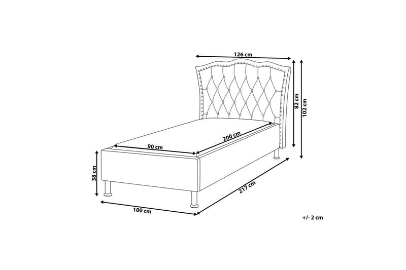 Seng med lamelramme Metz - Rosa, Sølv/Fløjl, 90x200 cm - Møbler - Senge - Sengeramme & sengestel