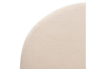 Seng med lamelramme Millay - Beige, lyst træ, sort/Bouclé, 140x200 cm - Møbler - Senge - Sengeramme & sengestel