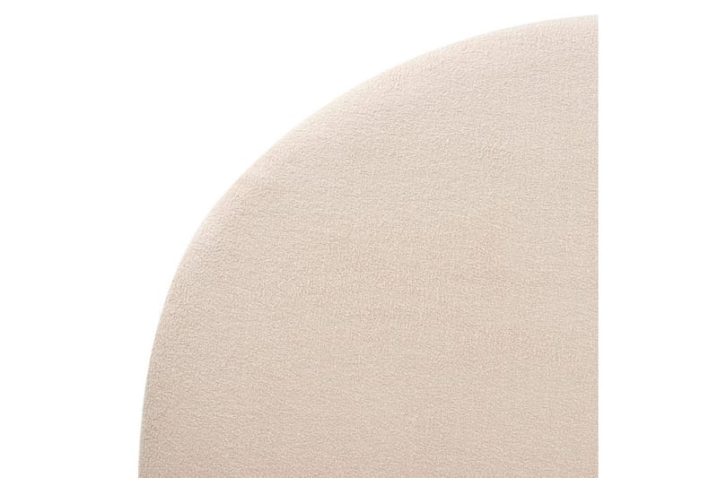 Seng med lamelramme Millay - Beige, lyst træ, sort/Bouclé, 140x200 cm - Møbler - Senge - Sengeramme & sengestel