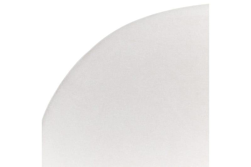 Seng med lamelramme Millay - Hvid, lyst træ, sort/Polyester, 160x200 cm - Møbler - Senge - Sengeramme & sengestel