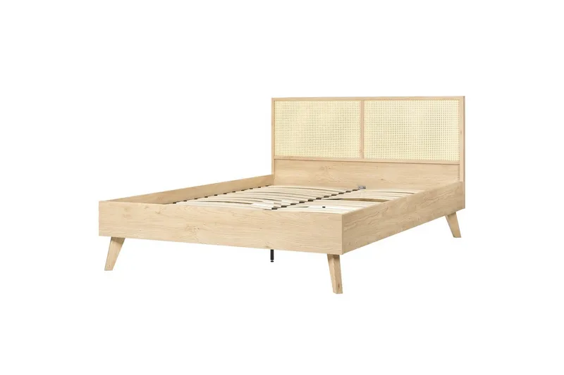 Seng med lamelramme Monpazier - Lyst træ, 140x200 cm - Møbler - Senge - Sengeramme & sengestel