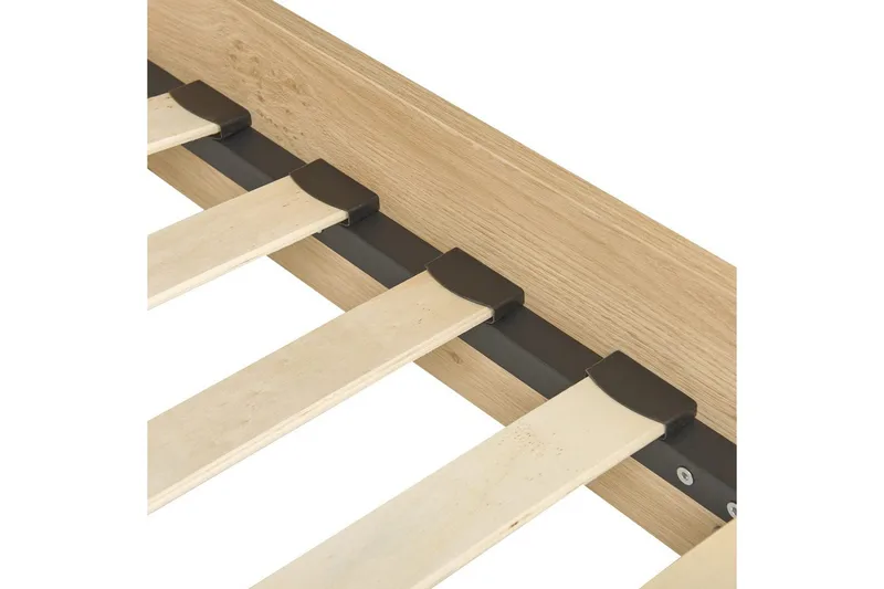 Seng med lamelramme Monpazier - Lyst træ, 140x200 cm - Møbler - Senge - Sengeramme & sengestel