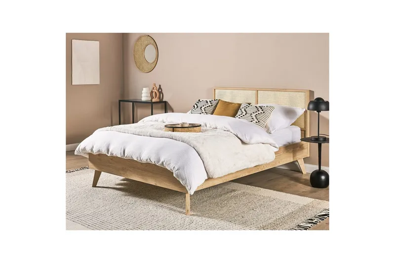 Seng med lamelramme Monpazier - Lyst træ, 140x200 cm - Møbler - Senge - Sengeramme & sengestel
