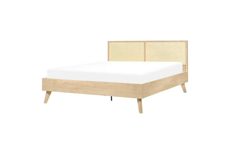 Seng med lamelramme Monpazier, Lyst træ, 160x200 cm