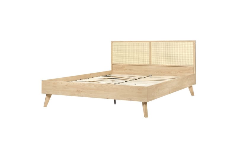Seng med lamelramme Monpazier - Lyst træ, 160x200 cm - Møbler - Senge - Sengeramme & sengestel