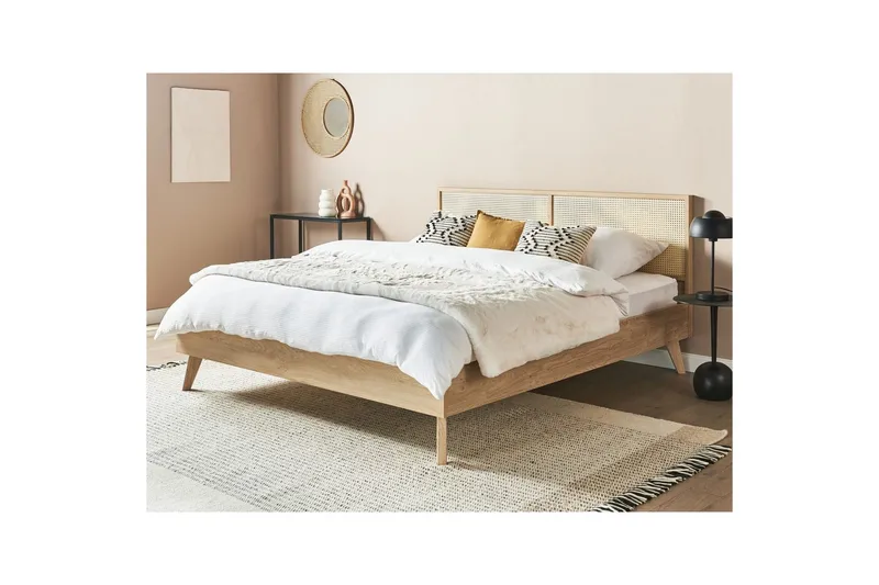 Seng med lamelramme Monpazier - Lyst træ, 180x200 cm - Møbler - Senge - Sengeramme & sengestel