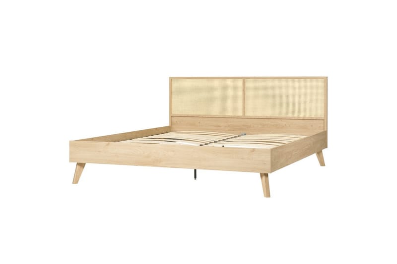 Seng med lamelramme Monpazier - Lyst træ, 180x200 cm - Møbler - Senge - Sengeramme & sengestel