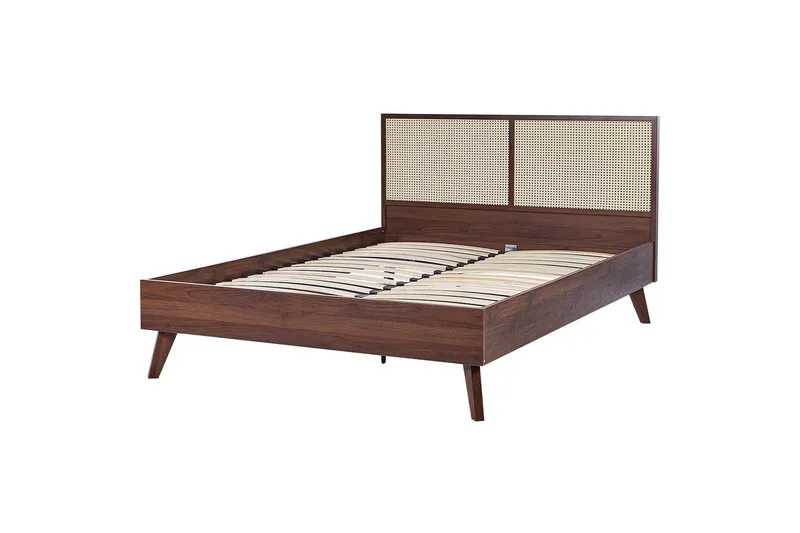 Seng med lamelramme Monpazier - Mørkt træ, 140x200 cm - Møbler - Senge - Sengeramme & sengestel