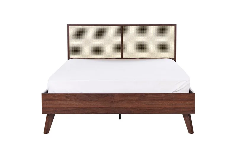 Seng med lamelramme Monpazier - Mørkt træ, 140x200 cm - Møbler - Senge - Sengeramme & sengestel