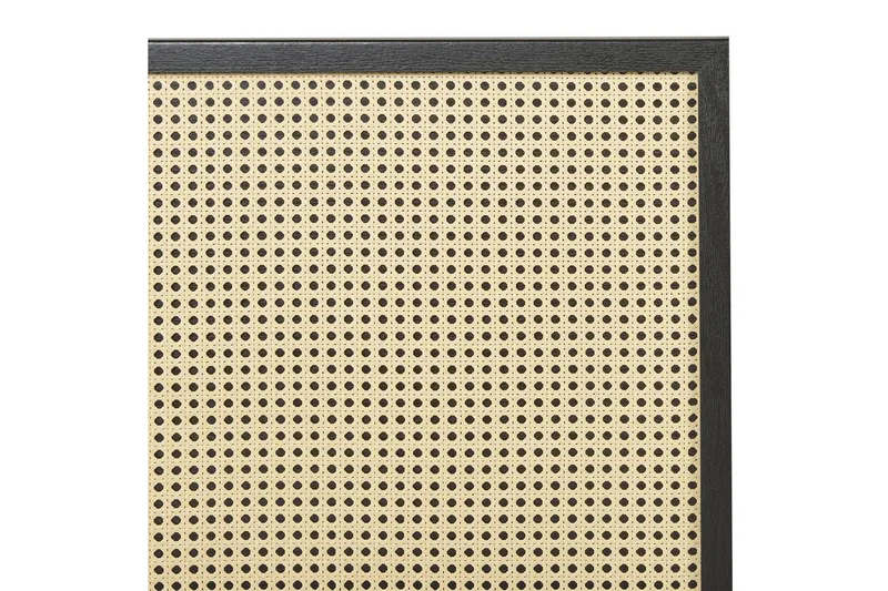 Seng med lamelramme Monpazier - Sort, lyst træ, 160x200 cm - Møbler - Senge - Sengeramme & sengestel