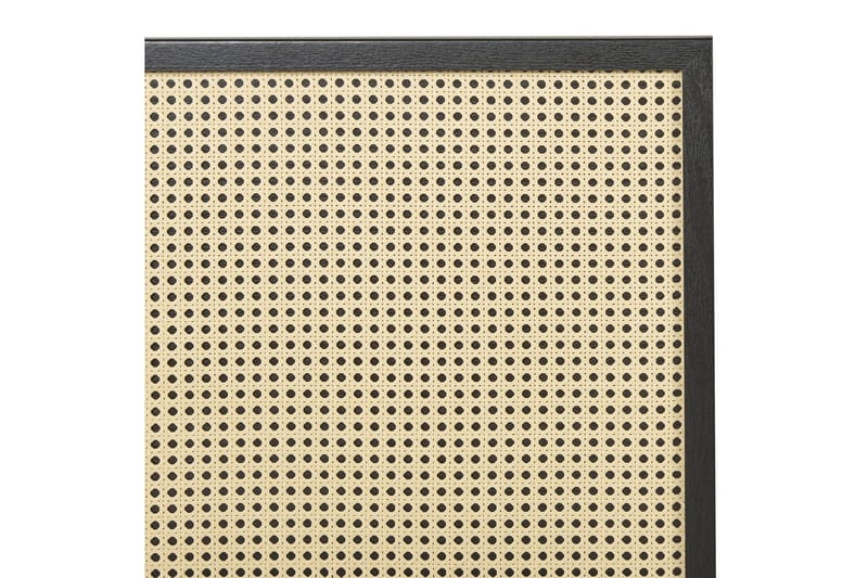 Seng med lamelramme Monpazier - Sort, lyst træ, 180x200 cm - Møbler - Senge - Sengeramme & sengestel