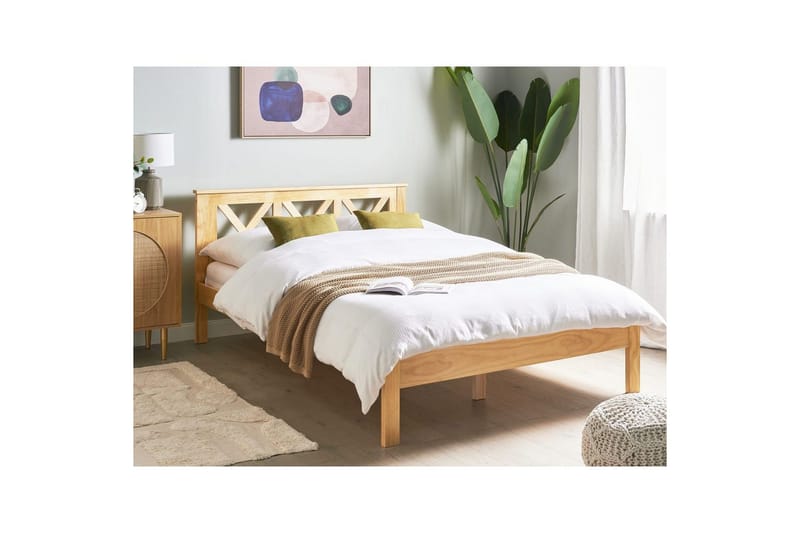 Seng med lamelramme Tannay - Lyst træ, 140x200 cm - Møbler - Senge - Sengeramme & sengestel