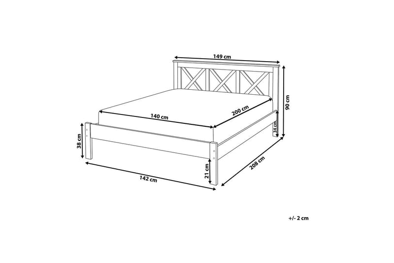 Seng med lamelramme Tannay - Lyst træ, 140x200 cm - Møbler - Senge - Sengeramme & sengestel