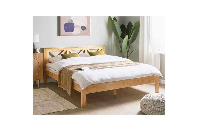Seng med lamelramme Tannay - Lyst træ, 180x200 cm - Møbler - Senge - Sengeramme & sengestel