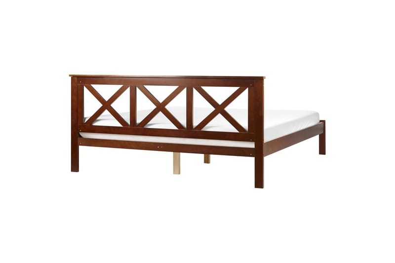 Seng med lamelramme Tannay - Mørkt træ, 180x200 cm - Møbler - Senge - Sengeramme & sengestel