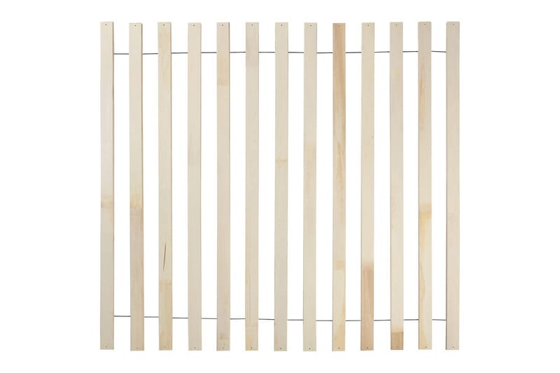 Seng med lamelramme Valognes - Cremehvid, Sort, 160x200 cm - Møbler - Senge - Sengeramme & sengestel