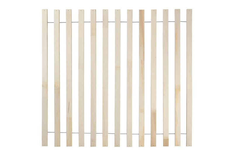 Seng med lamelramme Valognes - Cremehvid, Sort, 160x200 cm - Møbler - Senge - Sengeramme & sengestel