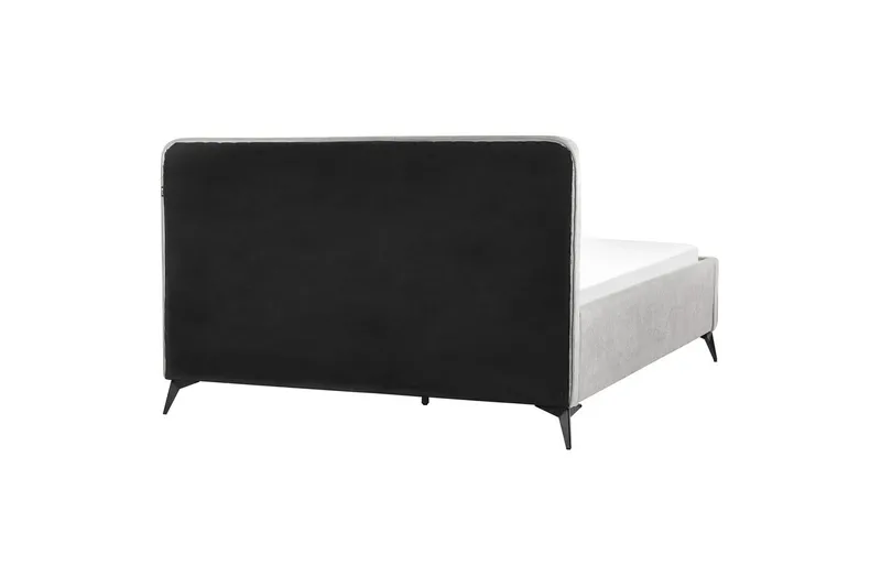 Seng med lamelramme Valognes - Grå, sort, 160x200 cm - Møbler - Senge - Sengeramme & sengestel