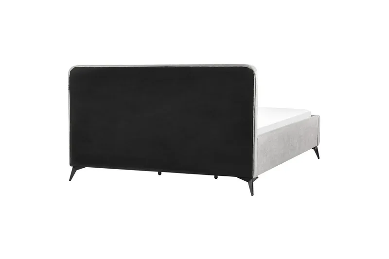 Seng med lamelramme Valognes - Grå, sort, 180x200 cm - Møbler - Senge - Sengeramme & sengestel