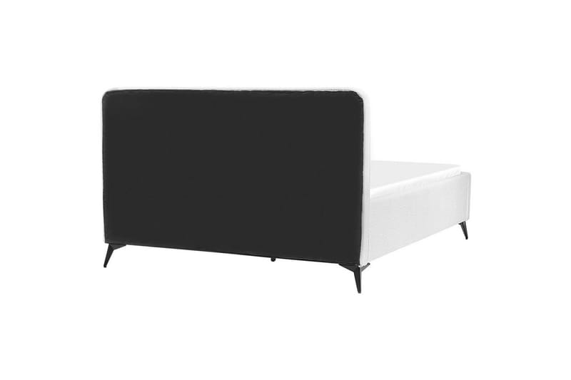 Seng med lamelramme Valognes - Hvid, Sort, 160x200 cm - Møbler - Senge - Sengeramme & sengestel