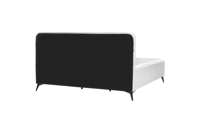 Seng med lamelramme Valognes - Hvid, Sort, 180x200 cm - Møbler - Senge - Sengeramme & sengestel