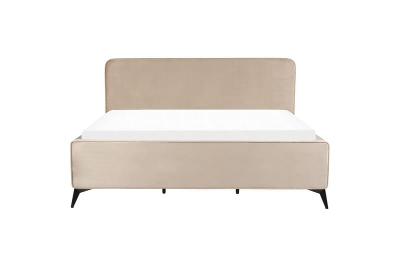 Seng med lamelramme Valognes - Taupe, sort, 180x200 cm - Møbler - Senge - Sengeramme & sengestel