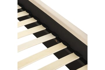Seng med lamelramme Valognes - Taupe, sort, 180x200 cm - Møbler - Senge - Sengeramme & sengestel