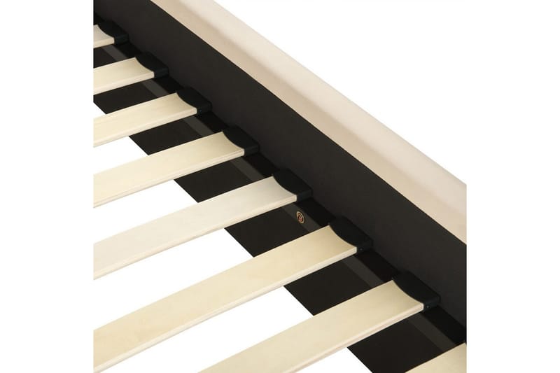 Seng med lamelramme Valognes - Taupe, sort, 180x200 cm - Møbler - Senge - Sengeramme & sengestel