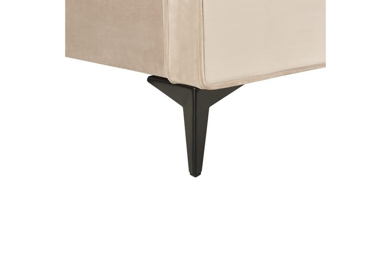 Seng med lamelramme Valognes - Taupe, sort, 180x200 cm - Møbler - Senge - Sengeramme & sengestel