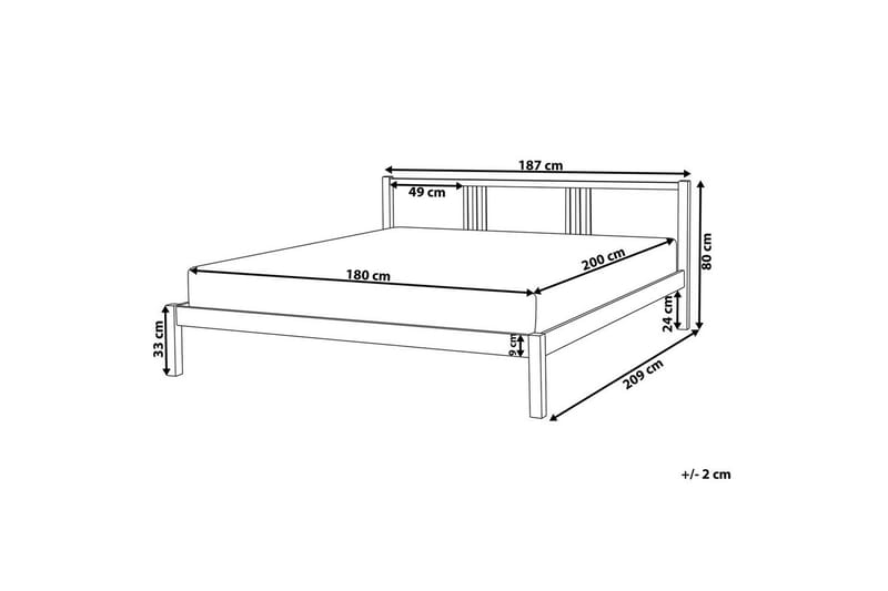 Seng med lamelramme Vannes - 180x200 cm - Møbler - Senge - Sengeramme & sengestel