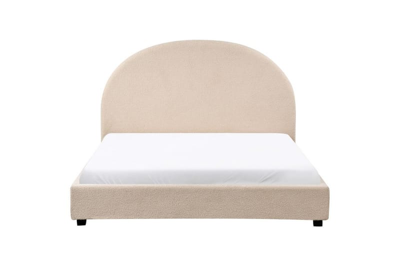 Seng med lamelramme Vaucluse - Beige/Bouclé, 140x200 cm - Møbler - Senge - Sengeramme & sengestel
