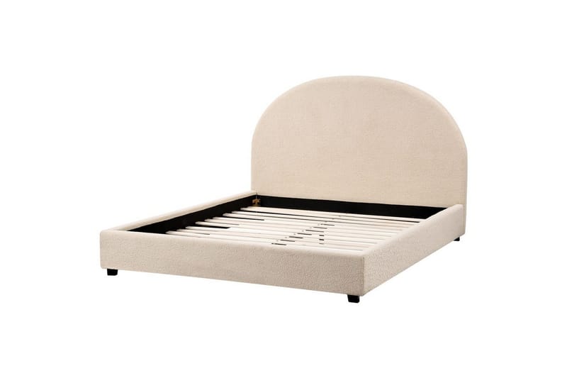 Seng med lamelramme Vaucluse, Beige/Bouclé, 140x200 cm