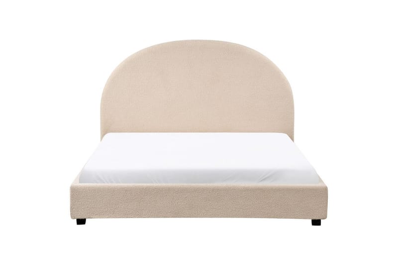 Seng med lamelramme Vaucluse - Beige/Bouclé, 140x200 cm - Møbler - Senge - Sengeramme & sengestel