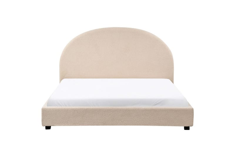 Seng med lamelramme Vaucluse - Beige/Bouclé, 160x200 cm - Møbler - Senge - Sengeramme & sengestel