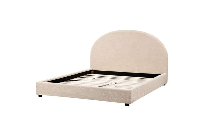 Seng med lamelramme Vaucluse, Beige/Bouclé, 160x200 cm