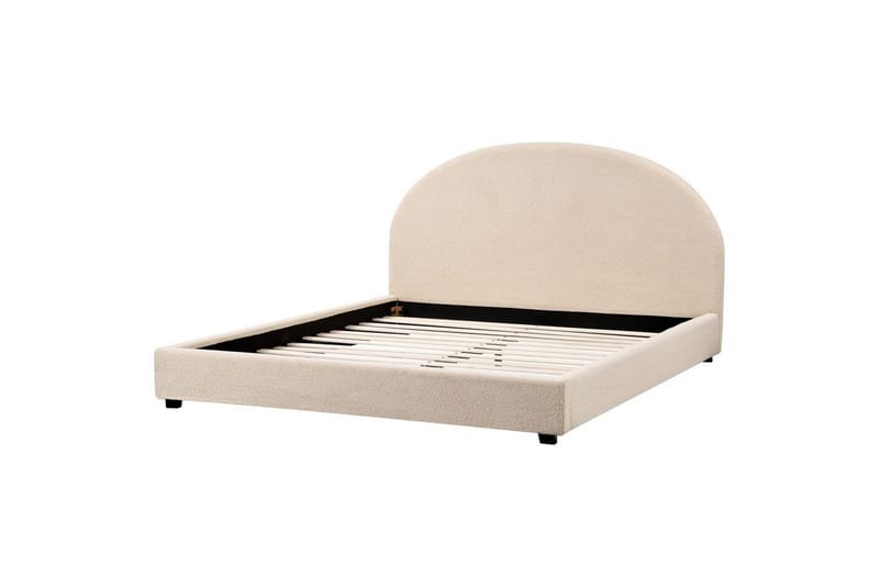 Seng med lamelramme Vaucluse, Beige/Bouclé, 180x200 cm