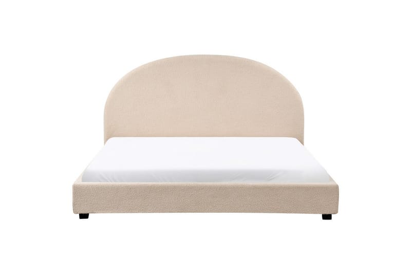 Seng med lamelramme Vaucluse - Beige/Bouclé, 180x200 cm - Møbler - Senge - Sengeramme & sengestel