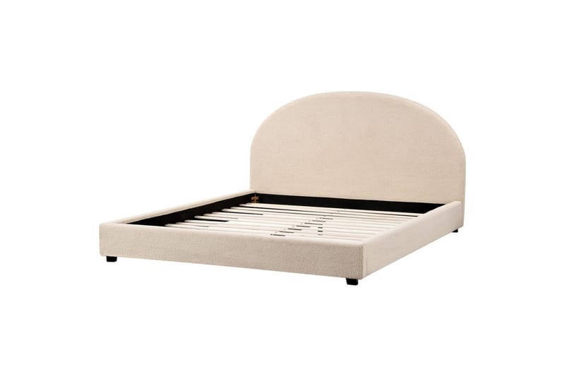 Seng med lamelramme Vaucluse - Beige/Bouclé, 180x200 cm - Møbler - Senge - Sengeramme & sengestel