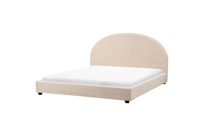 Seng med lamelramme Vaucluse - Beige/Bouclé, 180x200 cm - Møbler - Senge - Sengeramme & sengestel