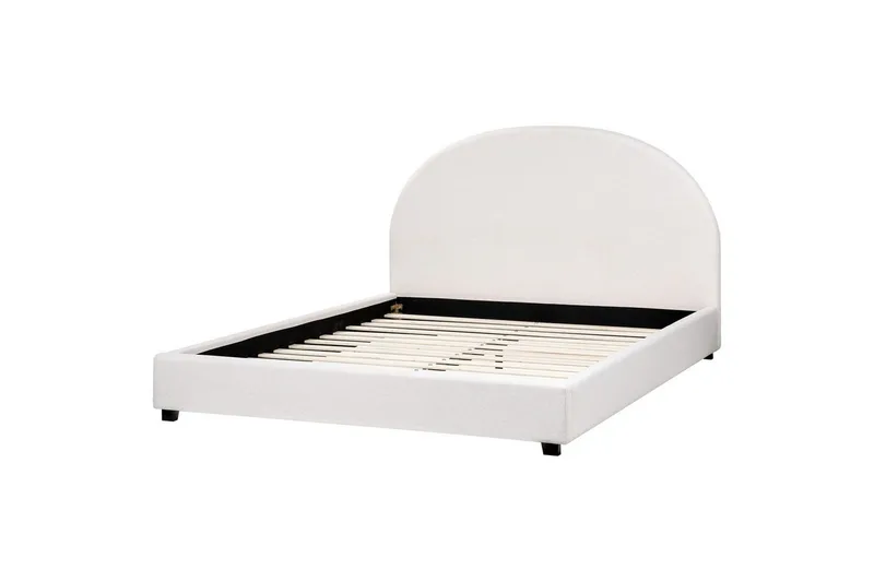 Seng med lamelramme Vaucluse, Hvid/Polyester, 160x200 cm