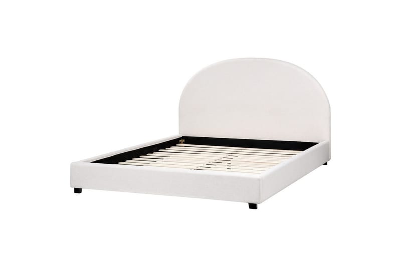 Seng med lamelramme Vaucluse - Hvid/Polyester, 160x200 cm - Møbler - Senge - Sengeramme & sengestel