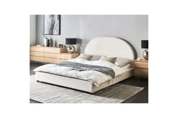 Seng med lamelramme Vaucluse - Hvid/Polyester, 160x200 cm - Møbler - Senge - Sengeramme & sengestel