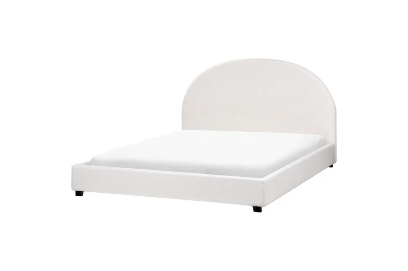 Seng med lamelramme Vaucluse - Hvid/Polyester, 160x200 cm - Møbler - Senge - Sengeramme & sengestel