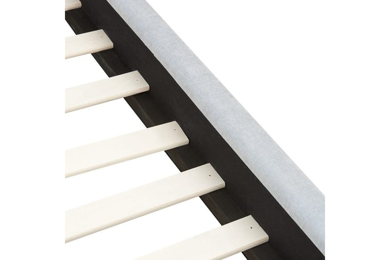 Seng med lamelramme Vaucluse - Lyseblå/polyester, 140x200 cm - Møbler - Senge - Sengeramme & sengestel