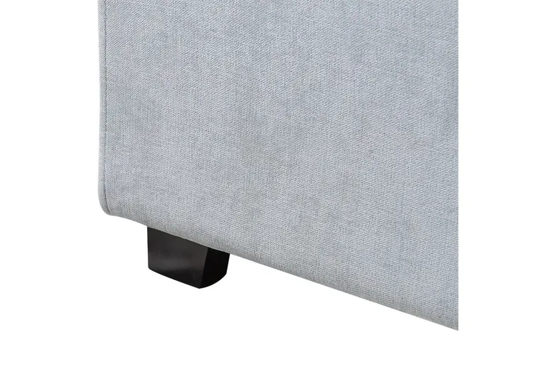 Seng med lamelramme Vaucluse - Lyseblå/polyester, 140x200 cm - Møbler - Senge - Sengeramme & sengestel