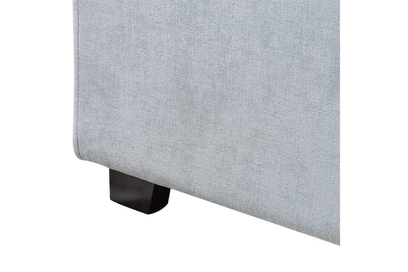 Seng med lamelramme Vaucluse - Lyseblå/polyester, 160x200 cm - Møbler - Senge - Sengeramme & sengestel