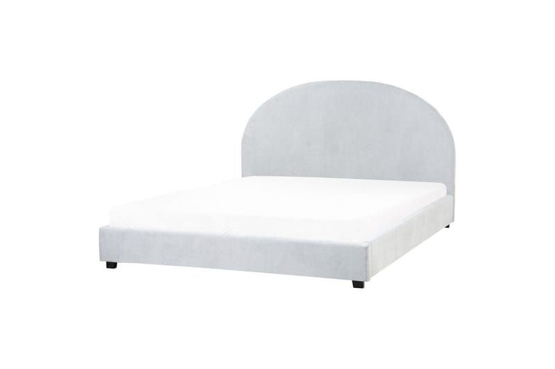 Seng med lamelramme Vaucluse - Lyseblå/polyester, 160x200 cm - Møbler - Senge - Sengeramme & sengestel