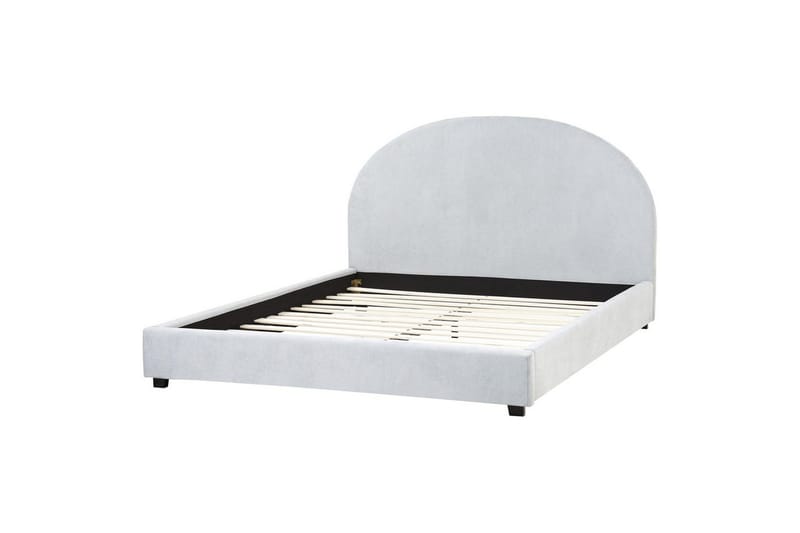 Seng med lamelramme Vaucluse - Lyseblå/polyester, 160x200 cm - Møbler - Senge - Sengeramme & sengestel